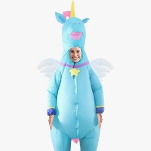 Magical Blue Unicorn Inflatable Adult Costume
